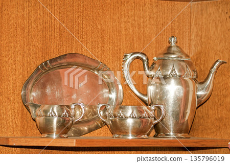 Silverware Set Wooden Cabinet Silverware Set Wooden Cabinet 135796019