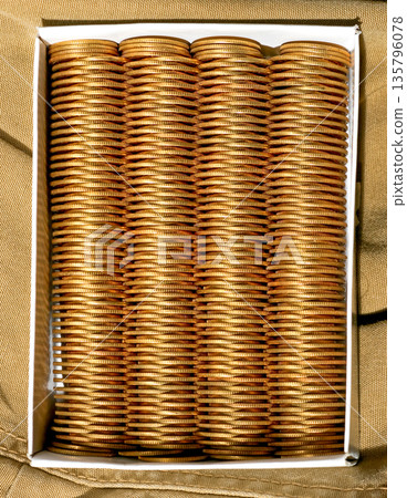 Rolls of Golden Coins Rolls of Golden Coins 135796078