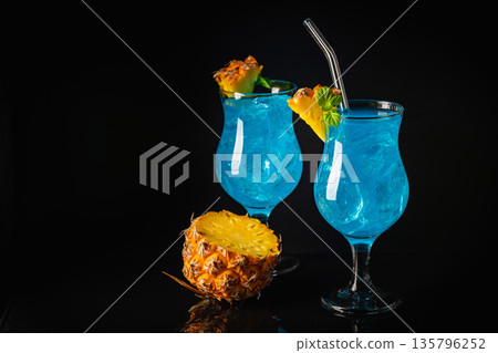 Boozy Blue Hawaii Cocktail Boozy Blue Hawaii Cocktail 135796252