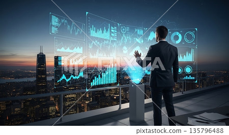 businessman in stock exchange trading concept 135796488