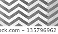 Abstract black halftone chevron pattern background with zigzag dotted lines creating dynamic geometric texture 135796962