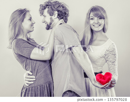 Handsome man betrayed women 135797028