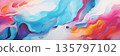 Creative colorful abstract paint background 135797102
