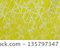 Lime green textile with white geometric line pattern 135797347