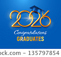 Congratulations Graduates Logo Design Template 135797854