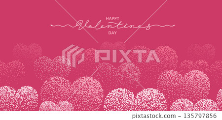 Happy Valentines Day Greeting Banner Or Card Happy Valentines Day Greeting Banner Or Card 135797856