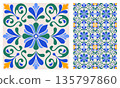 Mediterranean Azulejo Mosaic Tile 135797860