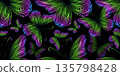 Seamless butterfly background . Hand drawn. Not AI, vector illustration. 135798428