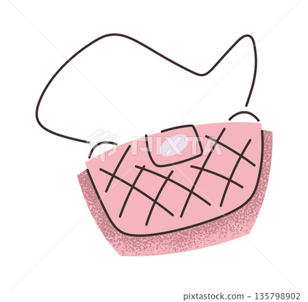 Cute pink hand bag sticker 135798902