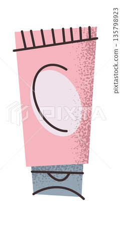 Foundation cream tube sticker design 135798923
