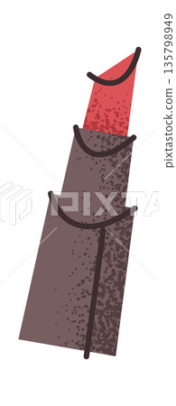 Red lipstick makeup cosmetics sticker Red lipstick makeup cosmetics sticker 135798949
