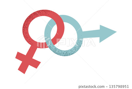 Male and female gender sign Male and female gender sign 135798951