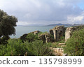 Ruined and restored castle at Iasos Turkey on the Aegean Sea near Bodrum 135798999