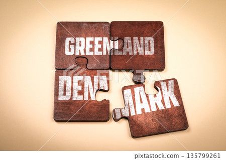 Greenland And Denmark Geopolitical Puzzle Reflecting Strategic Tension And Power Interests 135799261