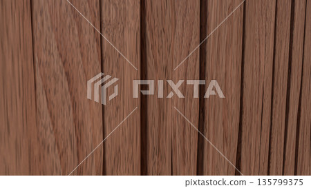 Natural Brown Wooden Plank Texture Vertical Pattern Background 3d render. 135799375