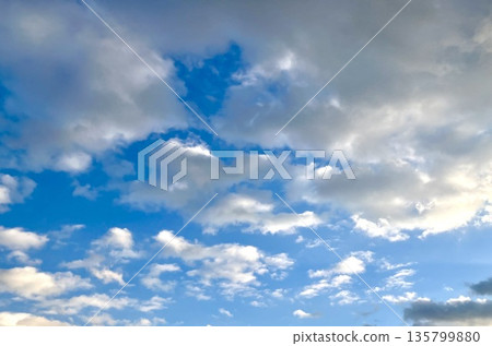 Blue sky with many clouds Blue sky with many clouds 135799880