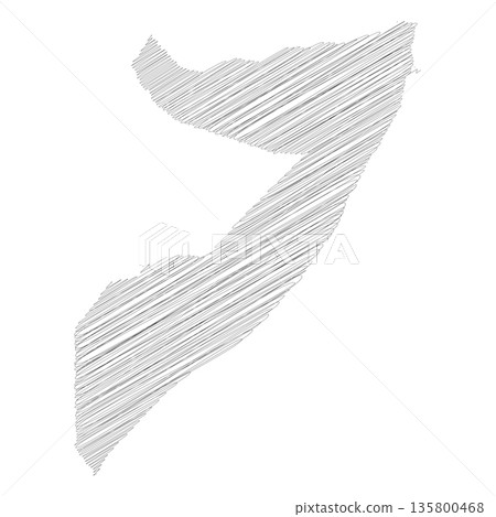 Somalia - solid black silhouette map of country area. Simple flat vector illustration. Somalia - solid black silhouette map of country area. Simple flat vector illustration. 135800468