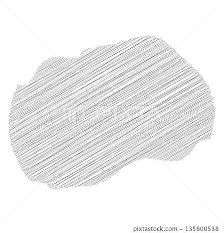 Macedonia - pencil scribble sketch silhouette map of country area with dropped shadow. Simple flat vector illustration. Macedonia - pencil scribble sketch silhouette map of country area with dropped shadow. Simple flat vector illustration. 135800538