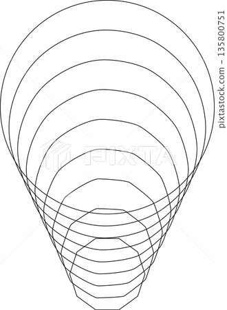 Polygon geometric blend to circle shape. Modern design element 135800751