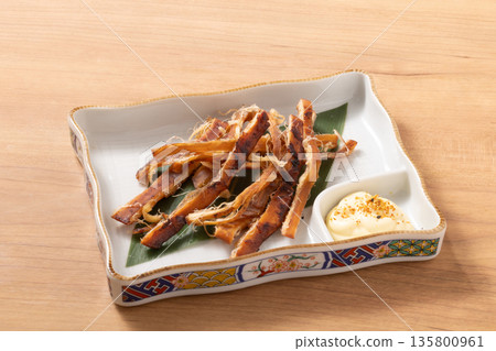 烤魷魚(隔夜風乾式)乾海鮮製品 烤魷魚(隔夜風乾式)乾海鮮製品 135800961