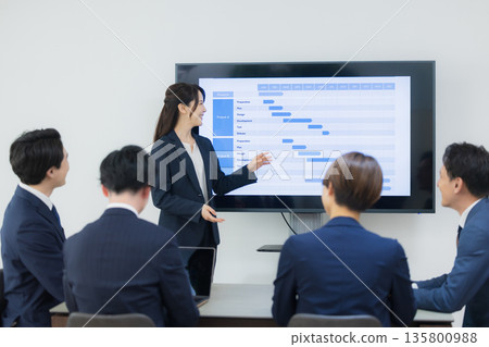 A businessman meeting in the office A businessman meeting in the office 135800988