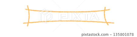 Chalk rectangle outline banner with border and frame design. Blank box with subtle sketch contour, orange background and text area. Modern minimal accent for poster or card template. Chalk rectangle outline banner with border and frame design. Blank box with subtle sketch contour, orange background and text area. Modern minimal accent for poster or card template. 135801078