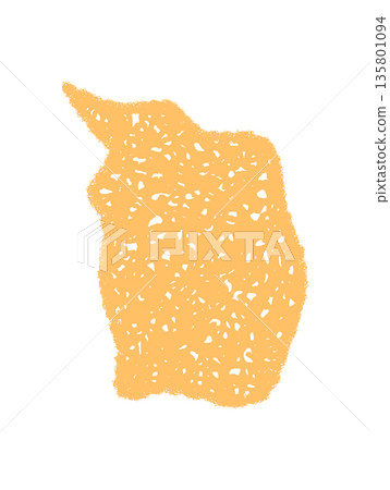 Crayon scribble speech bubble sketch balloon in fluid rectangle form. Chat and talk message with unique squiggle, graphic look for playful designs in yellow. Ideal for modern abstract communication 135801094
