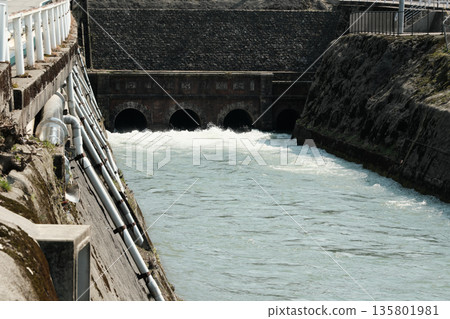 Irrigation canal scenery 135801981