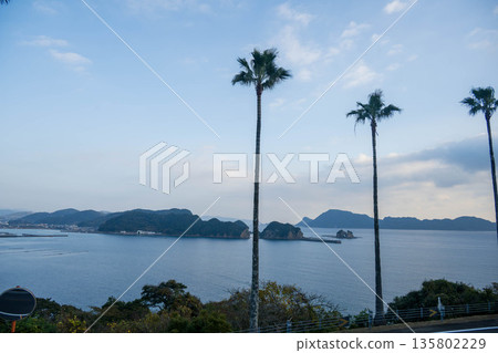 An island floating in the sea An island floating in the sea 135802229