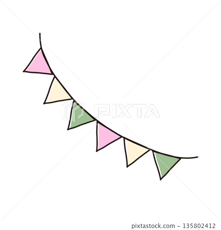 五彩繽紛的春季花環 135802412