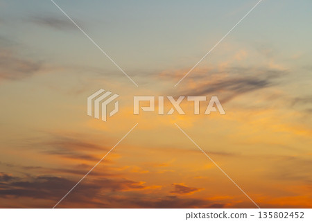 Orange-colored evening clouds a-1 Orange-colored evening clouds a-1 135802452