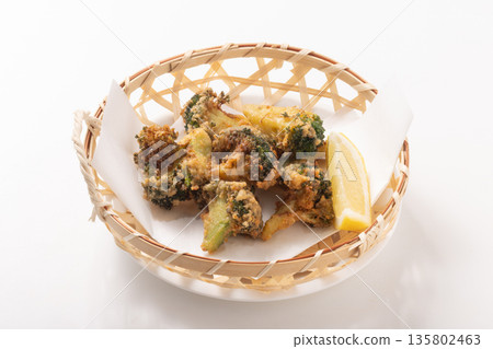 Broccoli fried chicken Broccoli fried chicken 135802463