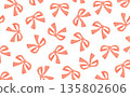 Hand-drawn ribbon pattern (orange) Hand-drawn ribbon pattern (orange) 135802606