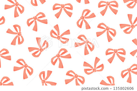 手繪絲帶圖案（橘色） 135802606