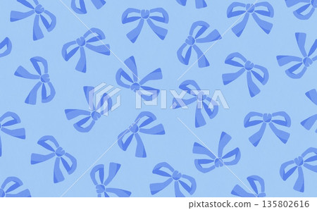 Hand-drawn ribbon pattern (blue x light blue) Hand-drawn ribbon pattern (blue x light blue) 135802616