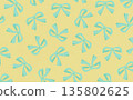 Hand-drawn ribbon pattern (light green x yellow) Hand-drawn ribbon pattern (light green x yellow) 135802625