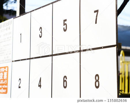 Election poster bulletin board Election 135802636