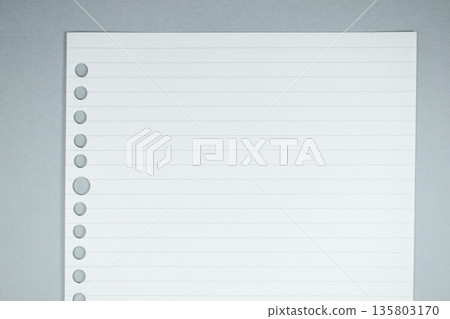 line paper texture on grey background, blank sheet notebook line paper texture on grey background, blank sheet notebook 135803170