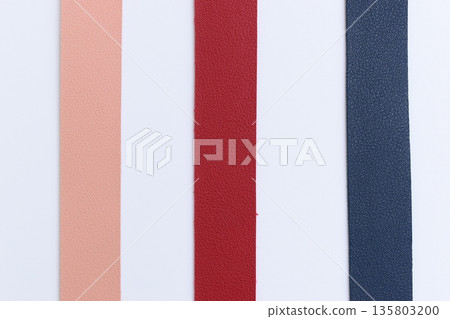 pastel colorful leather strap isolated on white background 135803200