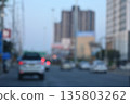 traffic jam in the city, blurred image 135803262
