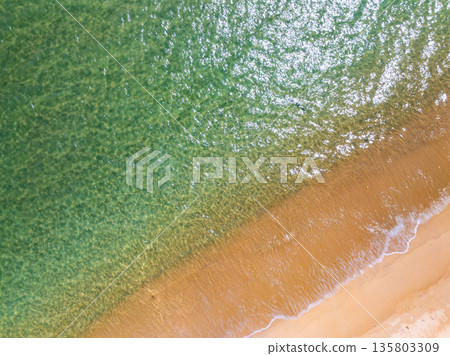 Top view sea surface background 135803309