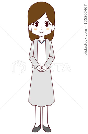 身著正裝的女士插圖 身著正裝的女士插圖 135803467