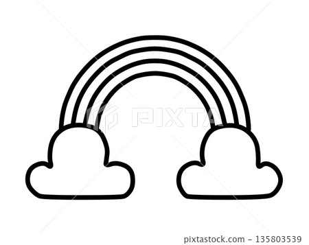 Simple rainbow icon (black) 135803539