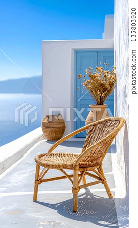 Mediterranean Santorini Style Balcony Mediterranean Santorini Style Balcony 135803920