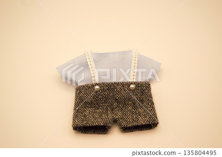 Plush clothes wool pants & suspenders 6 135804495