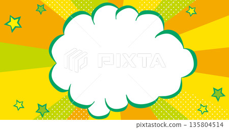 American comic background green and yellow 135804514