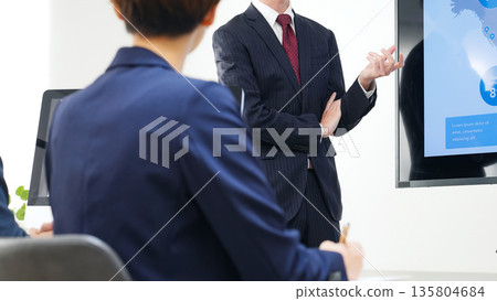 Group of business people meeting in office Group of business people meeting in office 135804684