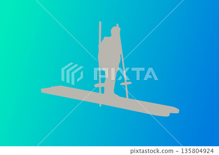 滑雪的形象 滑雪的形象 135804924