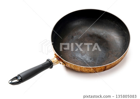 Old Teflon-coated frying pan Old Teflon-coated frying pan 135805083