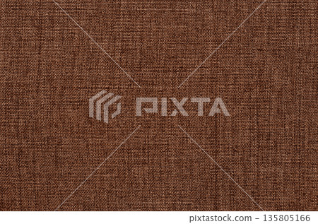 Dark brown linen fabric cloth texture background, seamless pattern of natural textile. 135805166